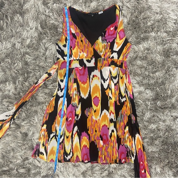 TIANA B. women multicoloured v neck sleeves less knit lined dress. Size L. Used. - Picture 15 of 16